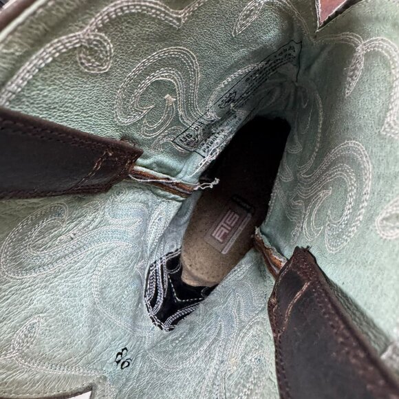 Ariat Women’s Heritage Western Cowboy Boots Brown Leather Embroidered SIZE:9B - Picture 14 of 14